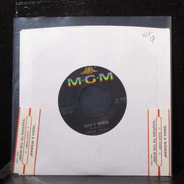 Sandy Posey - Born A Woman 7" VG+ Vinyl 45 MGM K 13501 USA 1966 - Shuga Records