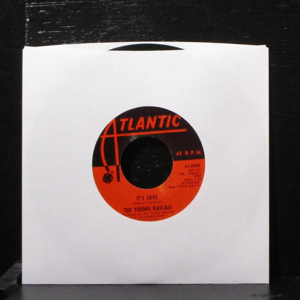 The Young Rascals - A Girl Like You / It's Love 7" VG+ Vinyl 45 Atlantic 45-2424 - Shuga Records
