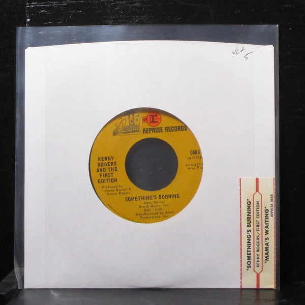 Kenny Rogers - Something's Burning / Momma's Waiting 7" VG+ Vinyl 45 0888 USA - Shuga Records
