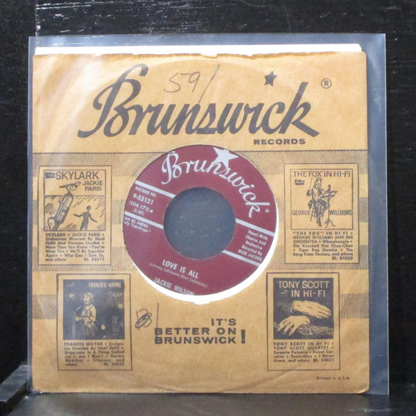 Jackie Wilson - That's Why / Love Is All 7" VG Vinyl 45 Brunswick 9-55121 USA - Shuga Records