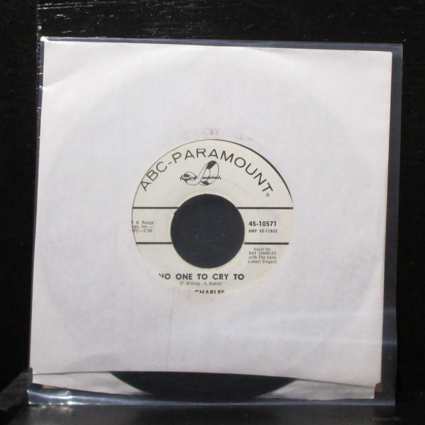 Ray Charles - No One To Cry To / A Tear Fell 7" VG+ Promo Vinyl 45-10571 USA - Shuga Records