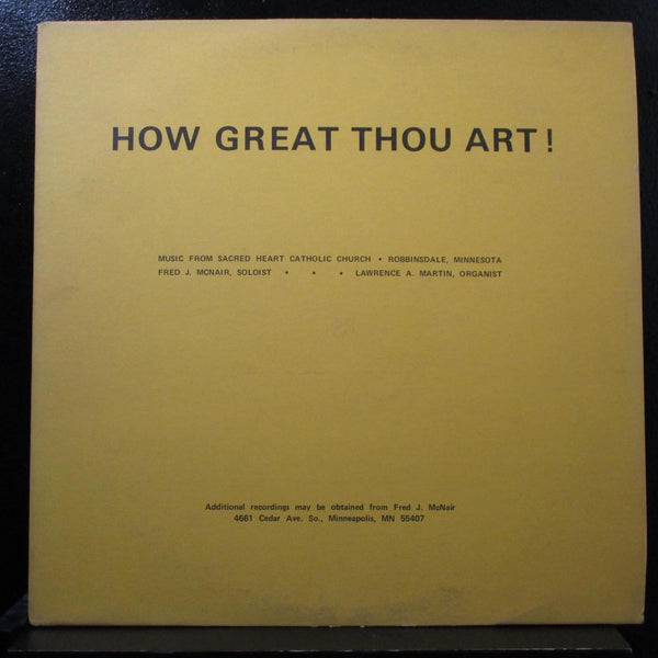 Sacred Heart Catholic Church - How Great Thou Art! LP VG+ S80-404-2558 Record - Shuga Records