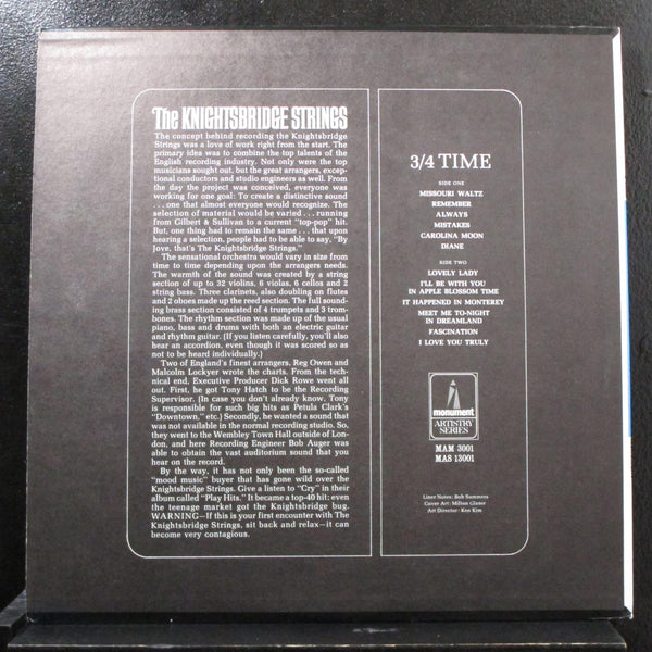 The Knightsbridge Strings - 3/4 Time LP VG+ MAM 3001 Mono 1966 Vinyl Record - Shuga Records