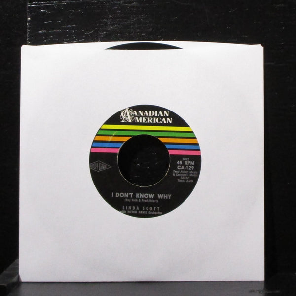 Linda Scott - I Don't Know Why / It's All Because 7" VG+ Vinyl 45 CA-129 USA - Shuga Records