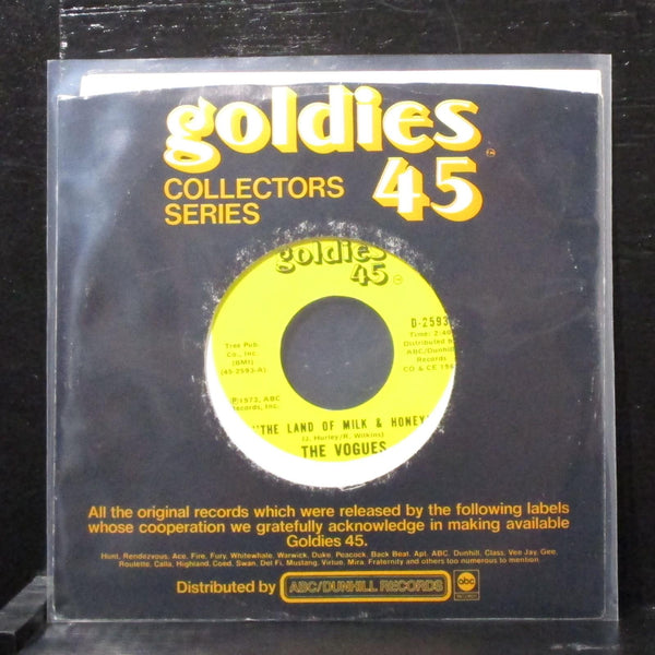 The Vogues - The Land Of Milk & Honey 7" VG+ Vinyl Goldies 45 D-2593 USA 1973 - Shuga Records