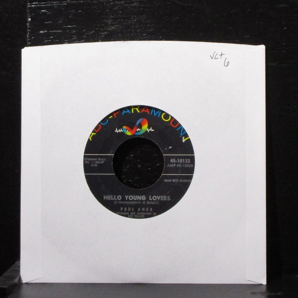 Paul Anka - Hello Young Lovers 7" VG+ Vinyl 45-10132 USA 1960 - Shuga Records