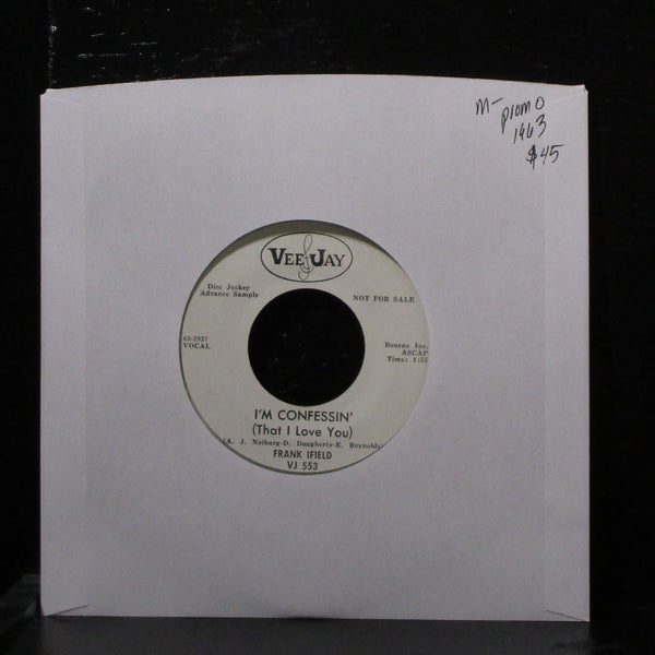 Frank Ifield - I'm Confessin' / Heart & Soul 7" Mint- Promo Vinyl 45 VJ 553 USA - Shuga Records