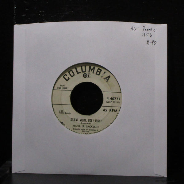 Mahalia Jackson - Silent Night 7" VG- Promo Vinyl 45 Columbia 4-40777 USA 1956 - Shuga Records