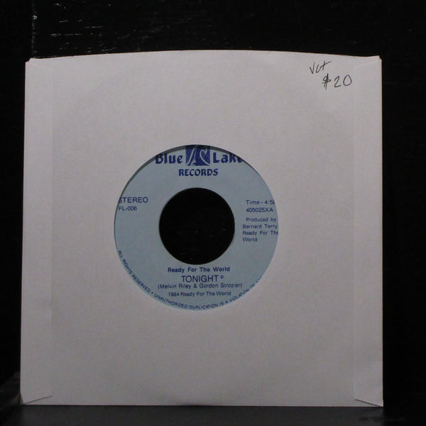 Ready For The World - Tonight 7" VG+ Vinyl 45 Blue Lake FL-006 USA 1984 - Shuga Records