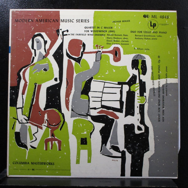 Greenhouse, Makas - Berger / E.B. Hill Woodwinds LP Mint- ML 4846 Mono Blue Lbl - Shuga Records