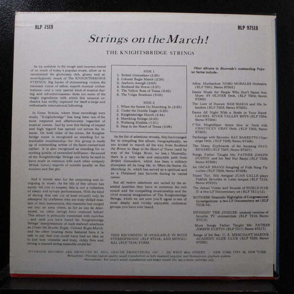 The Knightsbridge Strings - Strings On The March! LP Mint- RS 97518 Vinyl Record - Shuga Records