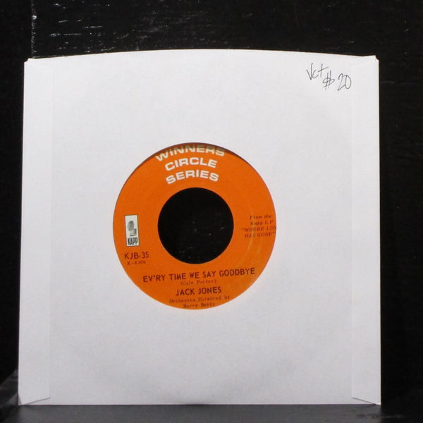 Jack Jones - Ev'ry Time We Say Goodbye 7" VG+ Vinyl 45 Kapp KJB-35 USA 1964 - Shuga Records