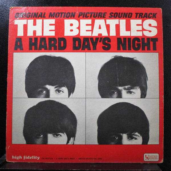 The Beatles - A Hard Day's Night (Original Soundtrack) LP VG UAL 3366 Black Lbl - Shuga Records