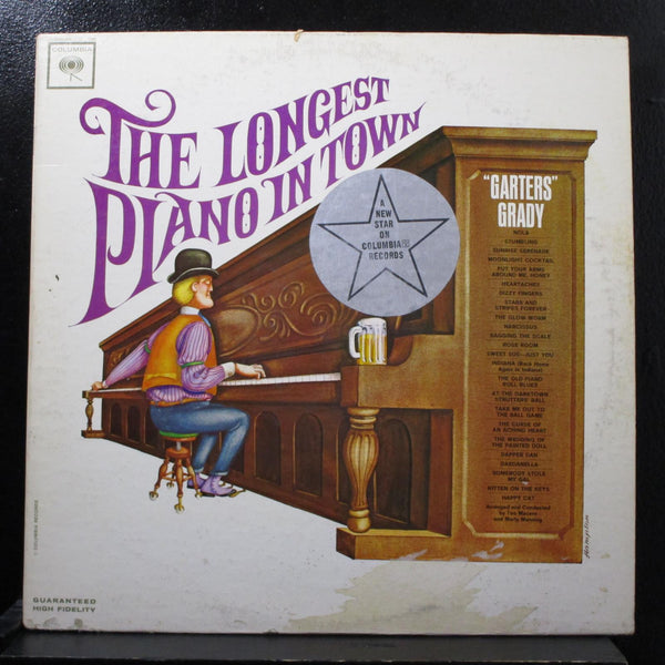 Garters Grady - The Longest Piano In Town LP VG+ CL 1994 Mono White Promo Record - Shuga Records