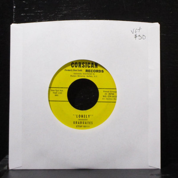 Graduates - Lonely / What Good Is Graduation 7" VG+ Vinyl 45 CR-0058 USA 1959 - Shuga Records