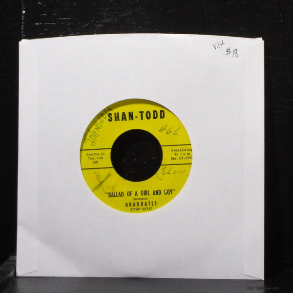 Graduates - Ballad Of A Girl And Boy 7" VG+ Vinyl 45 Shan-Todd ST-055 USA 1959 - Shuga Records