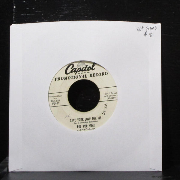 Pee Wee Hunt - My Extraordinary Gal 7" VC+ Promo Vinyl 45 Capitol F2987 USA 1955 - Shuga Records