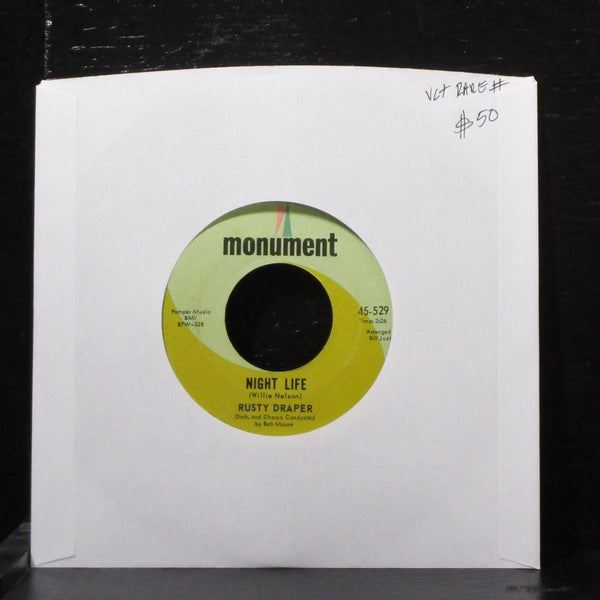 Rusty Draper - Night Life / That's Why I Love You 7" VG+ Vinyl Monument 45-529 - Shuga Records