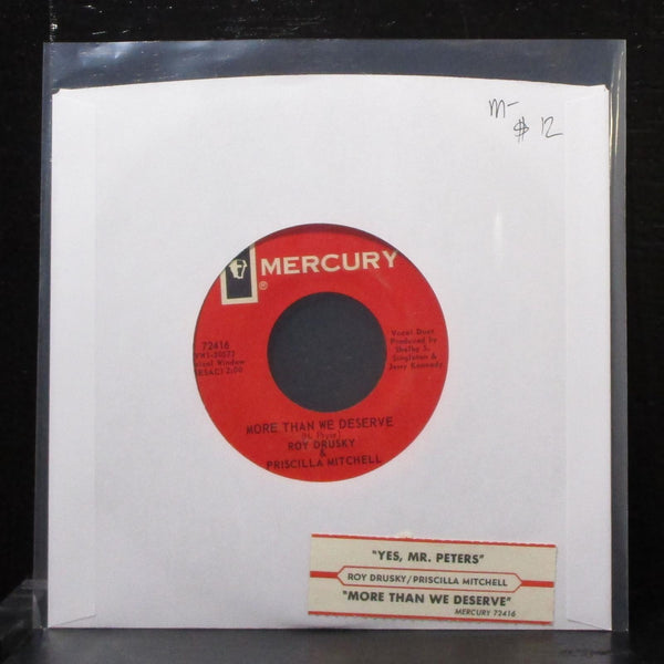 Roy Drusky & Priscilla Mitchell - More Than We Deserve 7" Mint- Vinyl 45 72416 - Shuga Records