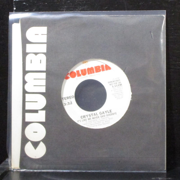 Crystal Gayle - It's Like We Never Said Goodbye 7" Mint- Promo Vinyl 45 1-11198 - Shuga Records