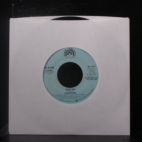 Badfinger - Hold On 7" VG+ Promo Vinyl 45 Radio Records RR 3793 USA 1981 - Shuga Records
