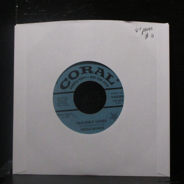 Teresa Brewer - Heavenly Lover 7" VG+ Promo Vinyl 45 Coral 9-62084 USA 1959 - Shuga Records