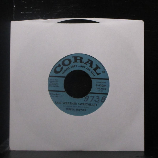 Teresa Brewer - Heavenly Lover 7" VG+ Promo Vinyl 45 Coral 9-62084 USA 1959 - Shuga Records