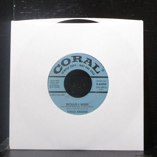 Teresa Brewer - You Send Me / Would I Were 7" VG+ Promo Vinyl 45 USA 1957 - Shuga Records