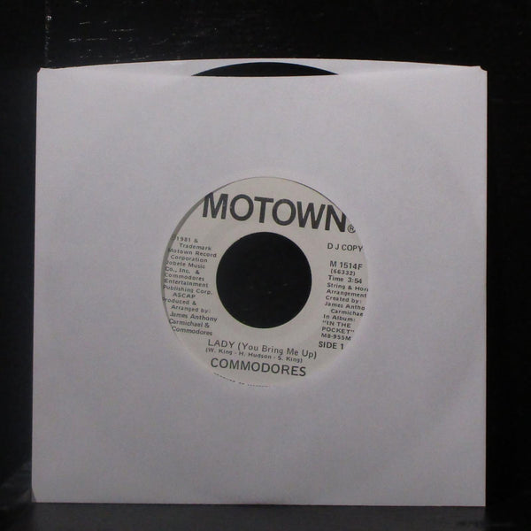 Commodores - Lady (You Bring Me Up) 7" Mint- Promo Vinyl 45 Motown M 1514F USA - Shuga Records