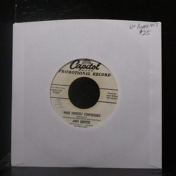 Andy Griffith - Make Yourself Comfortable 7" VG+ Promo Vinyl 45 Capitol F3057 - Shuga Records