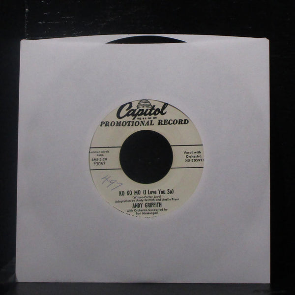 Andy Griffith - Make Yourself Comfortable 7" VG+ Promo Vinyl 45 Capitol F3057 - Shuga Records