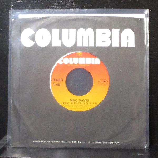Mac Davis - Picking Up The Pieces Of My Life 7" Mint- Vinyl 45 Columbia 3-10535 - Shuga Records