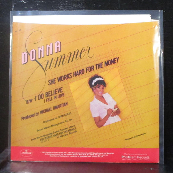Donna Summer - She Works Hard For The Money 7" VG+ Vinyl 45 Mercury 812 370-7 - Shuga Records