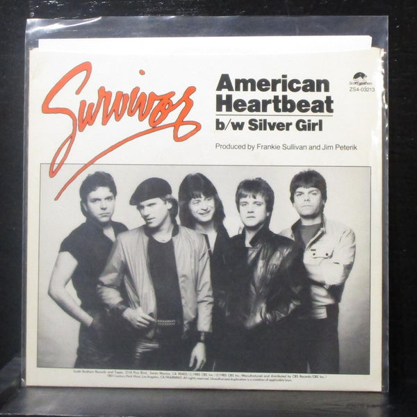 Survivor - American Heartbeat / Silver Girl 7" Mint- Vinyl 45 ZS4 03213 USA 1982 - Shuga Records