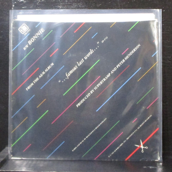 Supertramp - It's Raining Again / Bonnie 7" Mint- Vinyl 45 A&M 2502-S USA 1982 - Shuga Records