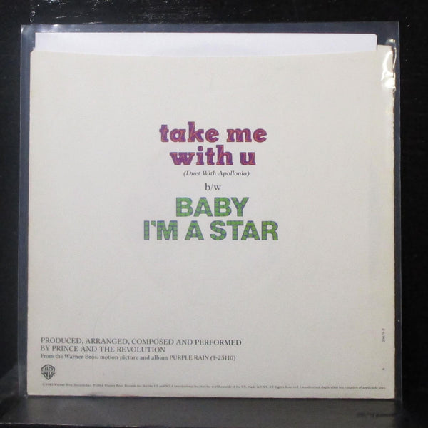 Prince - Take Me With U / Baby I'm A Star 7" Mint- Vinyl 45 7-29079 USA 1985 - Shuga Records