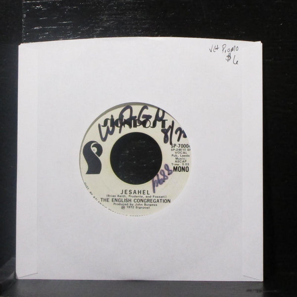 The English Congregation - Jesahel 7" VG+ Promo Vinyl 45 Signpost SP-70004 USA - Shuga Records