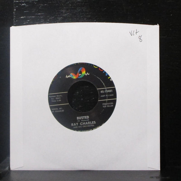 Ray Charles - Busted / Making Believe 7" VG+ Vinyl 45-10481 USA 1963 - Shuga Records