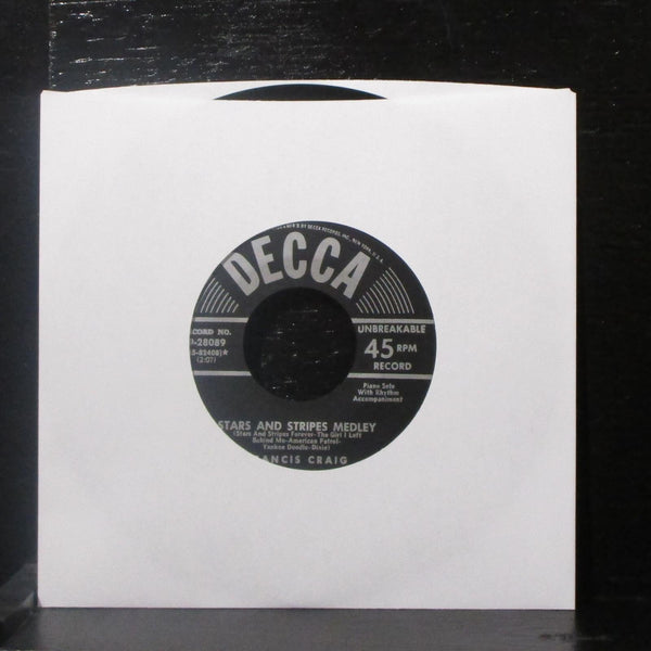 Francis Craig - Near You / Stars & Stripes Medley 7" Mint- Vinyl 45 9-28089 USA - Shuga Records
