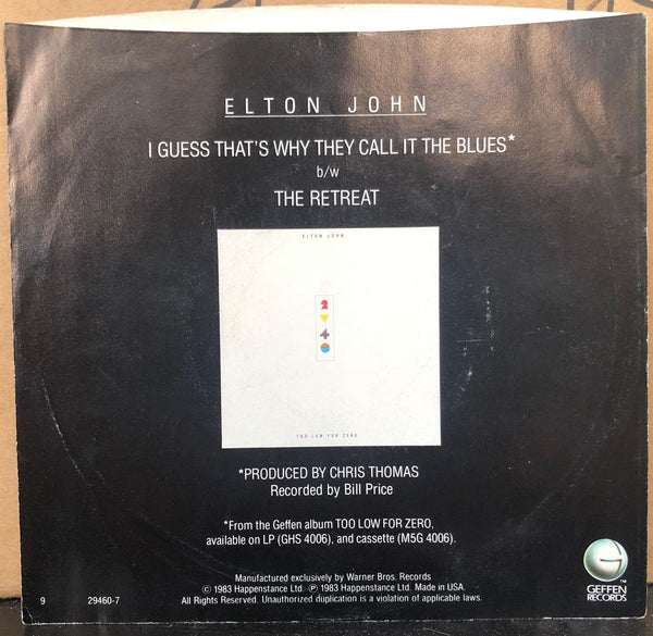 Elton John - That's Why They Call It The Blues 7" Mint- 7-29460 Vinyl 45 Promo - Shuga Records