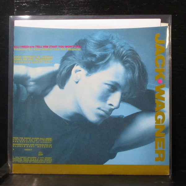 Jack Wagner - All I Need / Tell Him 7" Mint- Vinyl 45 Qwest 7-29238 USA 1984 - Shuga Records