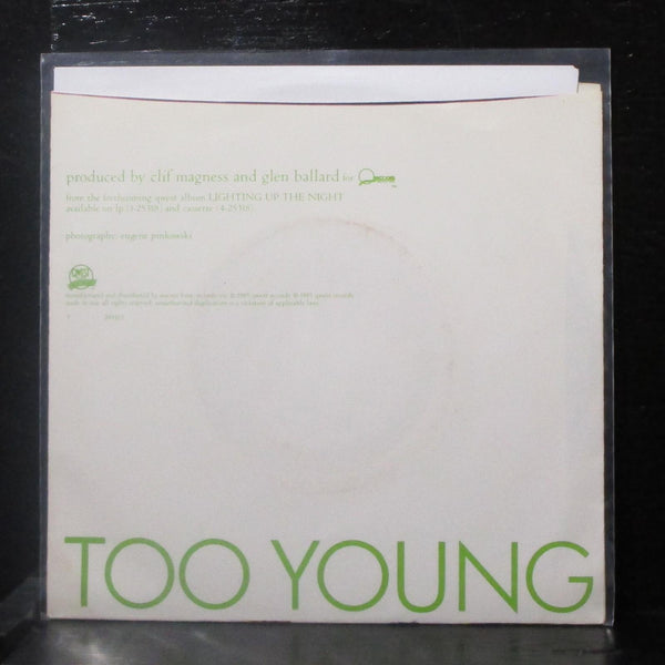 Jack Wagner - Too Young / Remember Me Laughing 7" Mint- Vinyl 45 7-28931 USA - Shuga Records