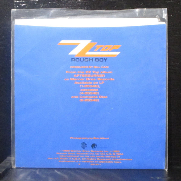 ZZ Top - Rough Boy / Delirious 7" VG+ Vinyl 45 WB 7-28733 USA 1986 - Shuga Records
