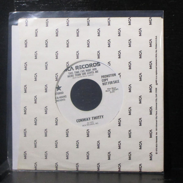 Conway Twitty - This Time I've Hurt Her 7" Mint- Promo Vinyl 45 MCA-40492 USA - Shuga Records