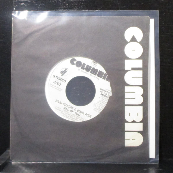 Julio Iglesias & Diana Ross - All Of You 7" Mint- Promo Vinyl 45 38-04507 USA - Shuga Records