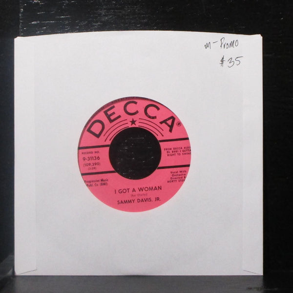 Sammy Davis, Jr. - I Got A Woman / Mess Around 7" Mint- Promo Vinyl 45 Decca - Shuga Records
