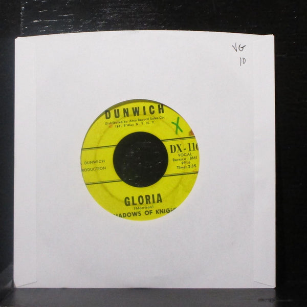 Shadows Of Knight - Gloria / Dark Side 7" VG Vinyl 45 Dunwich DX-116 USA 1966 - Shuga Records