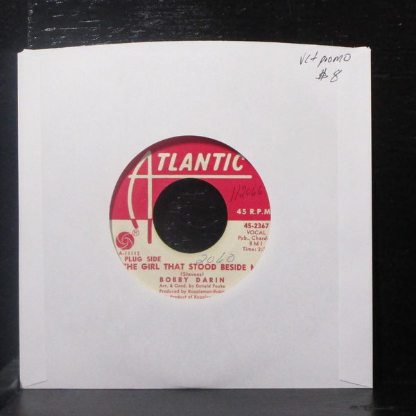 Bobby Darin - The Girl That Stood Beside Me 7" VG+ Promo Vinyl Atlantic 45-2367 - Shuga Records