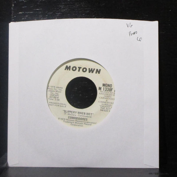 Commodores - Slippery When Wet 7" VG Promo Vinyl 45 Motown M 1338F USA 1975 - Shuga Records