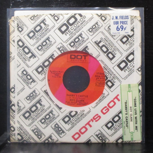 Roy Clark - Darby's Castle / Come Live With Me 7" VG+ Vinyl 45 Dot DOA-17449 - Shuga Records